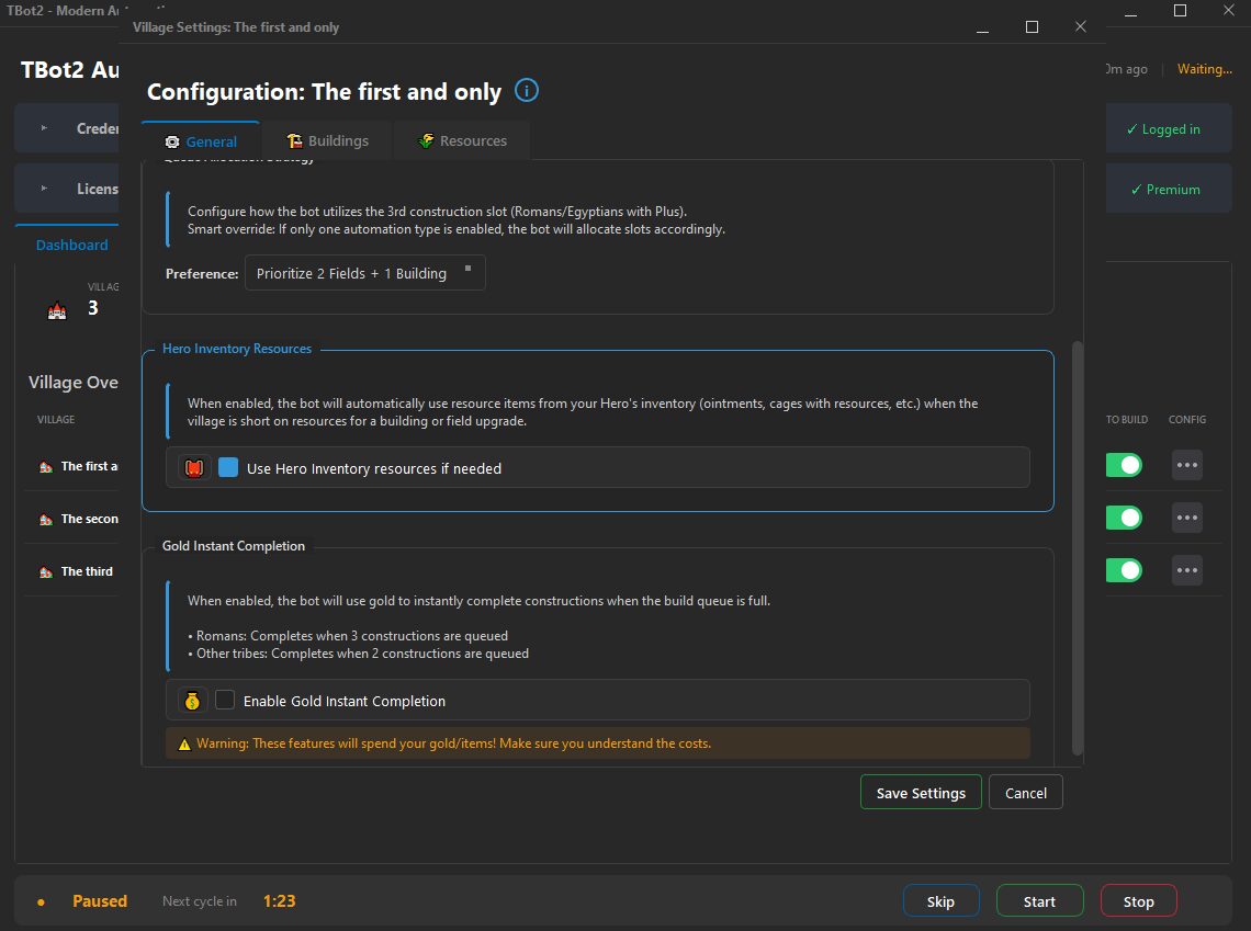 TBot2 Hero Resource Items: Your Secret Stockpile feature preview